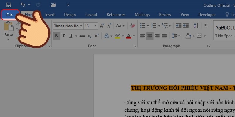 Mở file Word