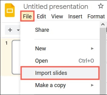 Chuyển đổi PowerPoint bằng cách import Google Slide
