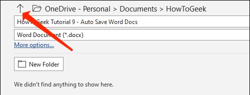 Lưu file Word vào thư mục khác trong OneDrive
