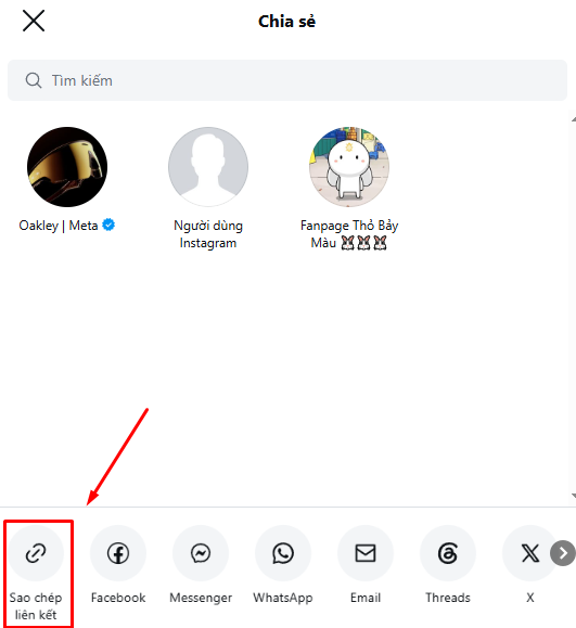 sao chép lket ig